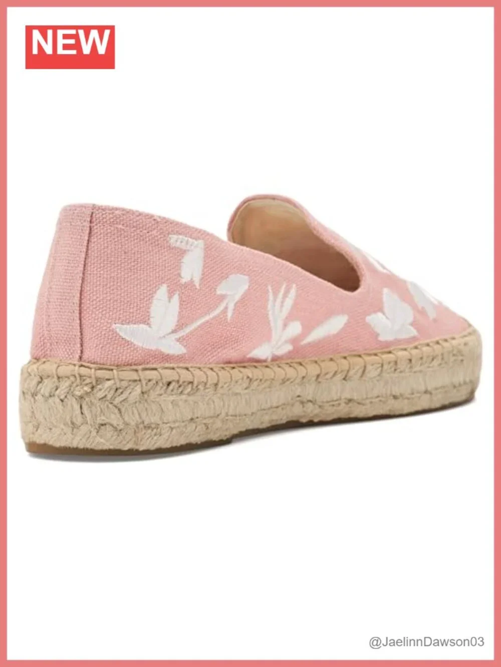 Cotton Espadrille Flats Floral Embroidered Slip-On Platform